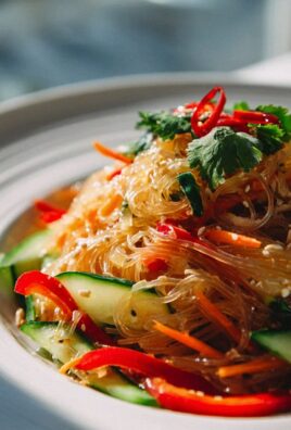 Asiatischer Glasnudelsalat Mit Sesam & Erdnuss Dressing