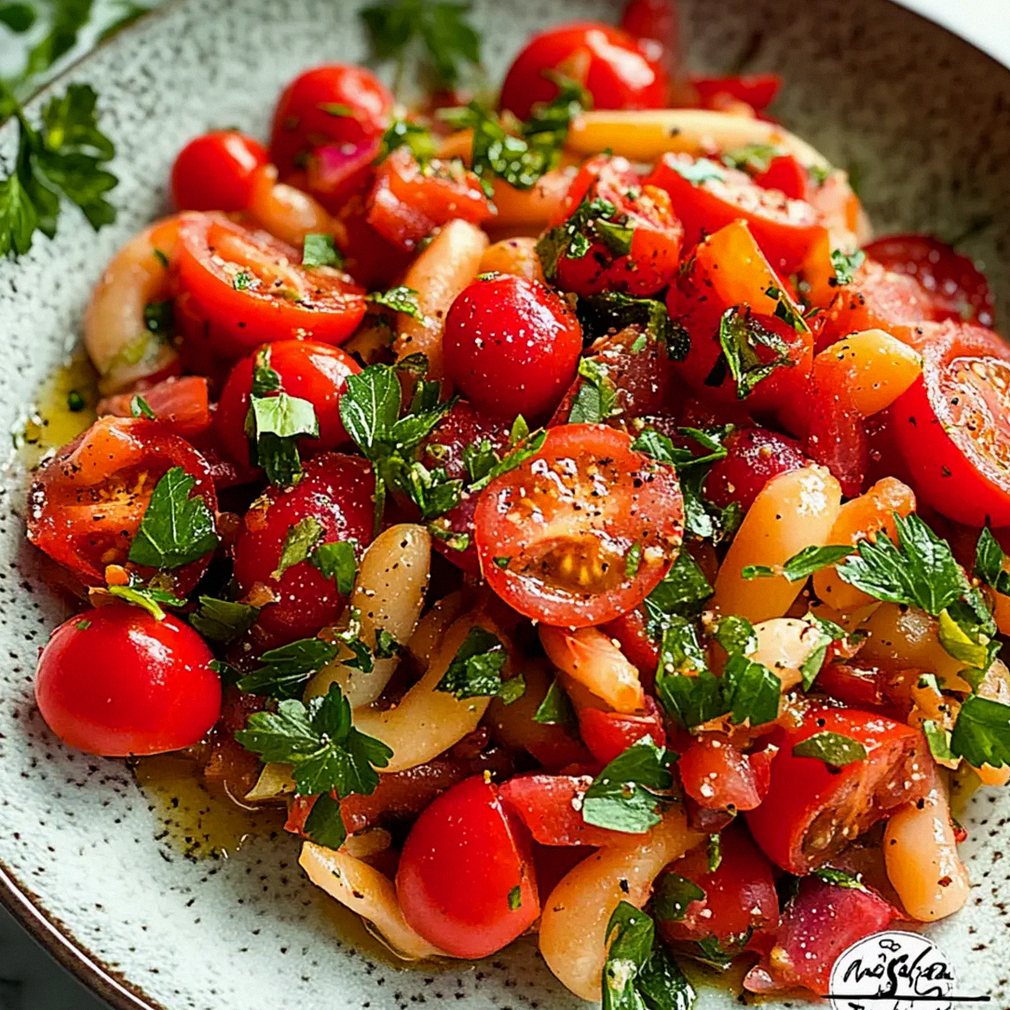 Bohnensalat mit Tomaten Schnell und Einfach – Schritt 2