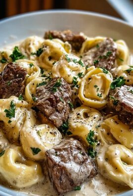 Cracked Garlic Steak Tortellini in Creamhouse Sauce