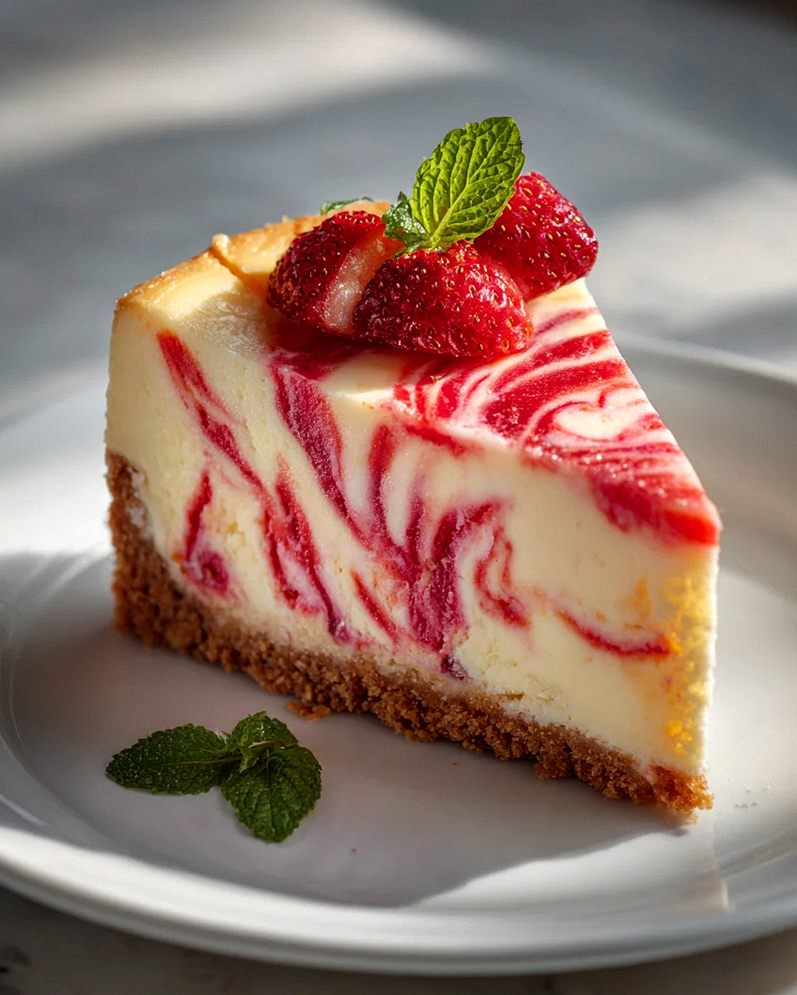 Das beste Erdbeer Swirl Cheesecake Rezept für unwiderstehlichen Genuss
