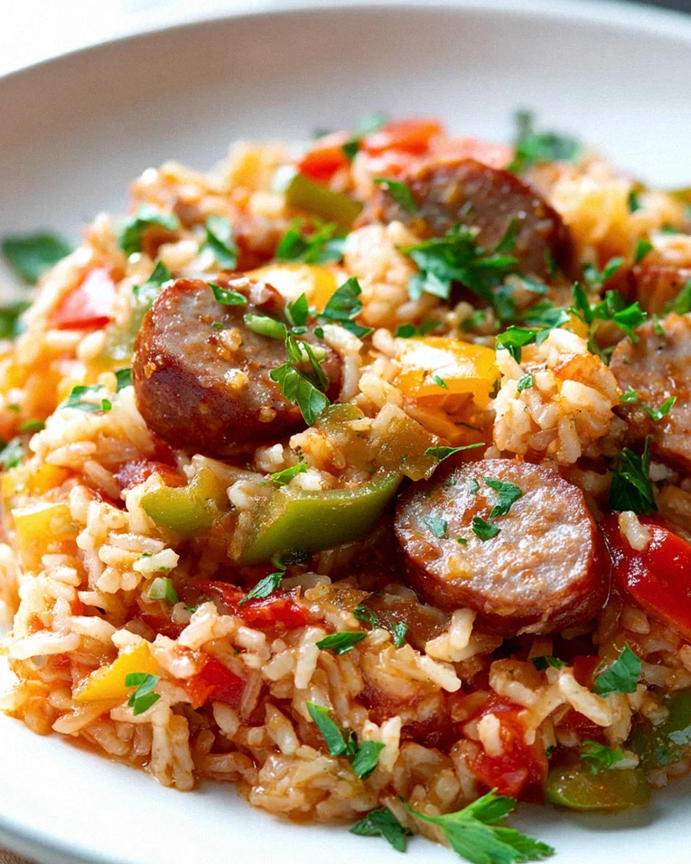 Delicious One Pan Italian Beef Sausage And Rice Recipe