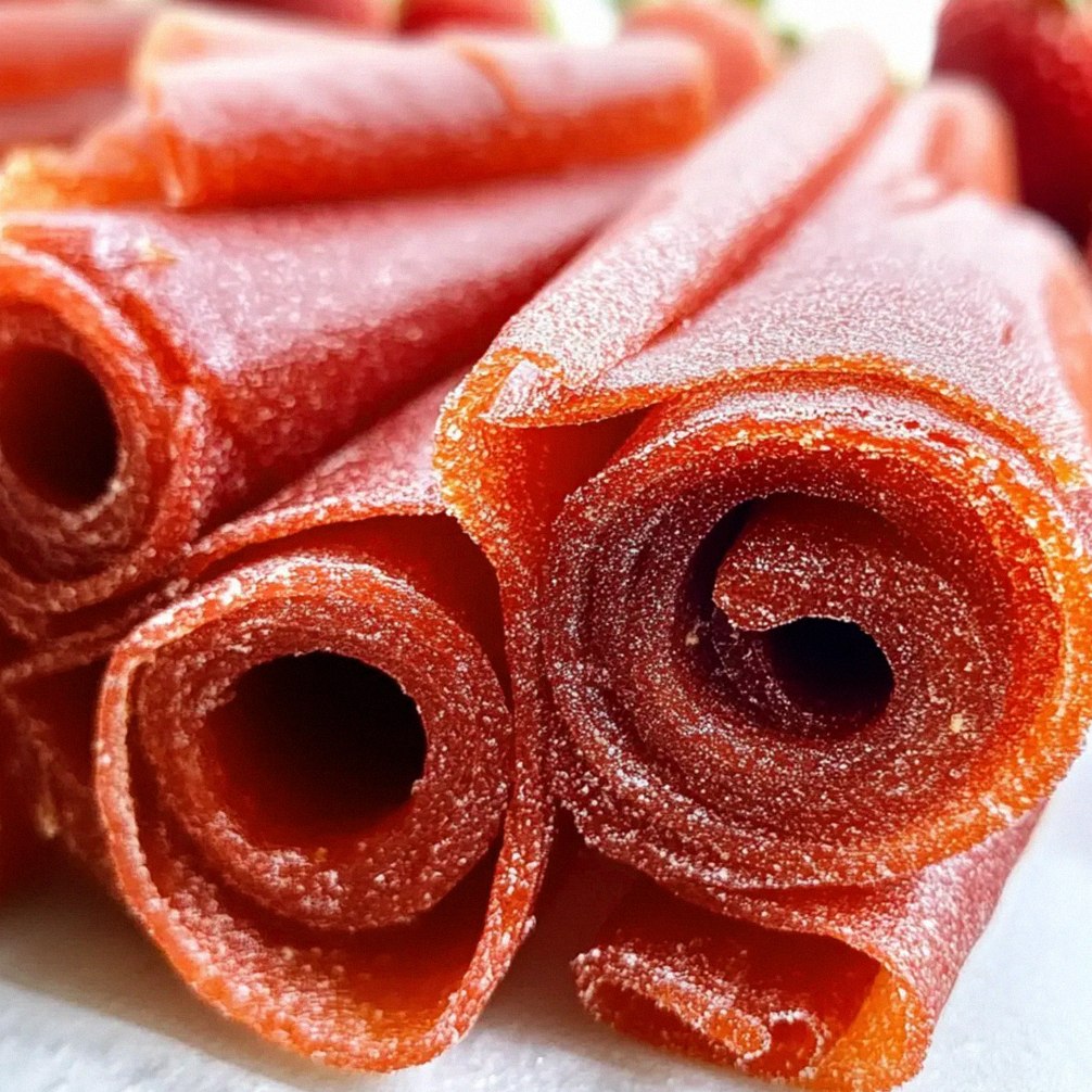 Erdbeere Frucht Roll-Ups ganz einfach selbst gemacht