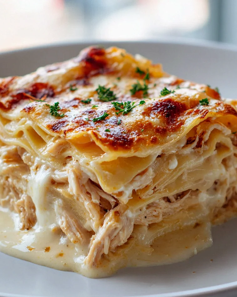 Hähnchen Alfredo Lasagne: Cremiger Genuss für Familie & Freunde