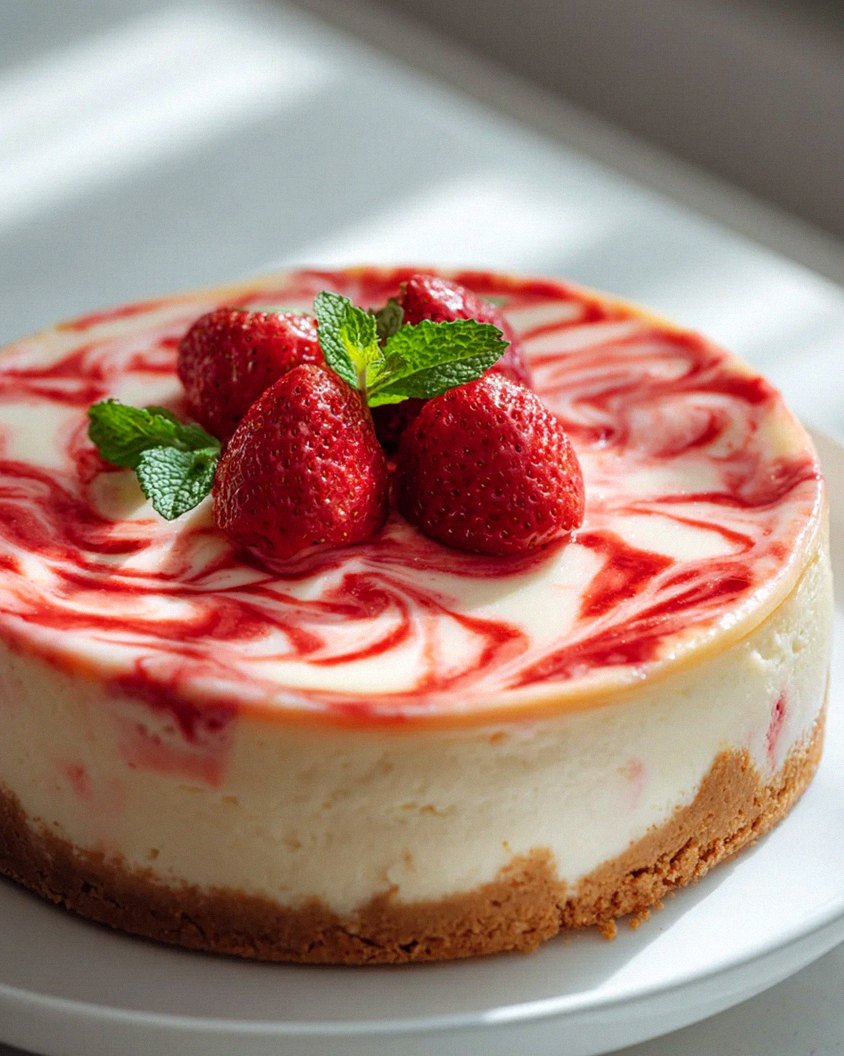 Heavenly Air Fryer Strawberry Swirl Cheesecake – Schritt 2