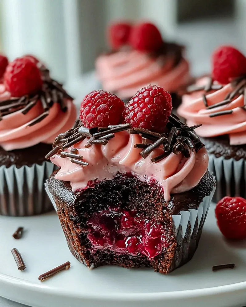 Himmlische Himbeer-Schokoladen Lava Cupcakes Rezept