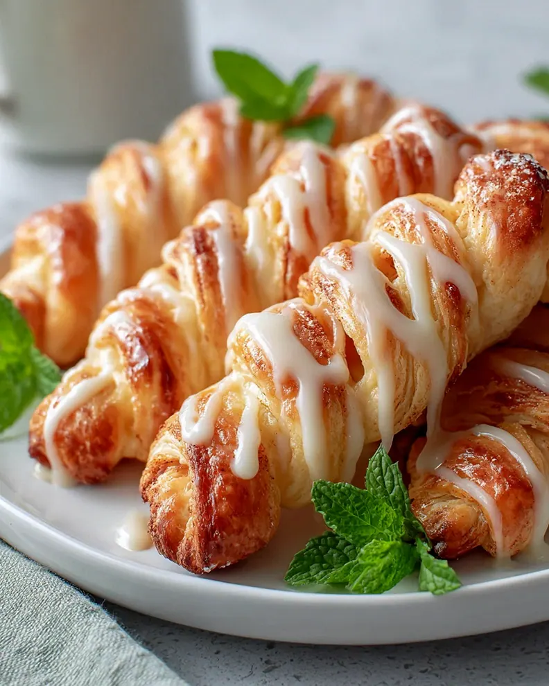 Käse-Zimt-Drehriegel mit Frischkäse-Glasur Rezept