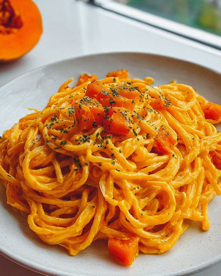 Kürbis Pasta mit Feta: Einfach, cremig & unwiderstehlich köstlich