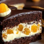 Lebkuchen-Torte mit Paradiescreme und Mandarinen