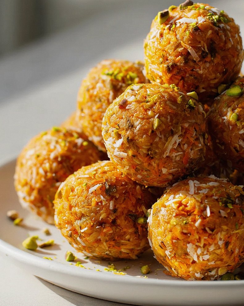 No Bake Karotten Energy Balls: Schnelle, gesunde Snacks