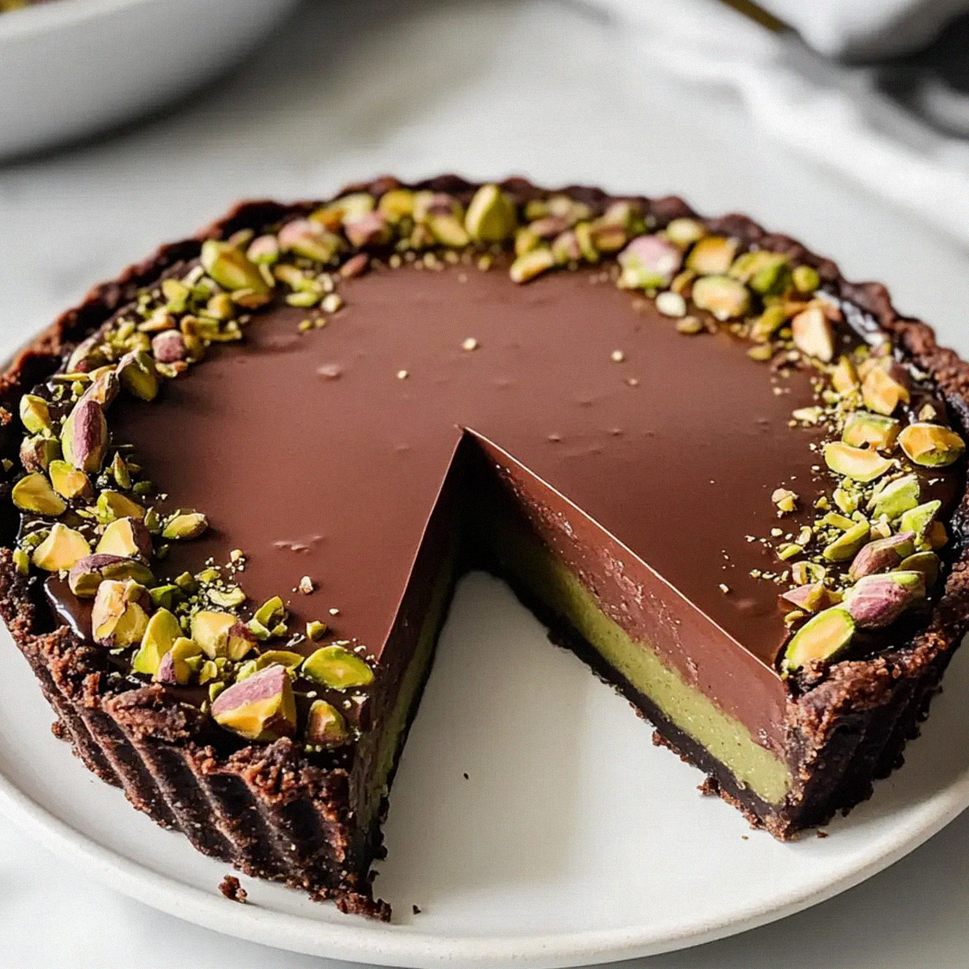 Schokoladentarte mit Pistazien ohne Backen – Schritt 1