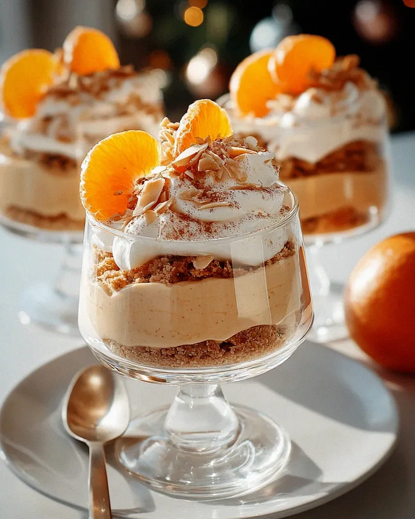 Spekulatius-Eiercreme Mousse: Winterlicher Mandarinen Genuss