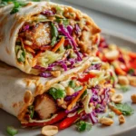 Thai Chicken Wrap mit knusprigem Asian Slaw – Lecker & Frisch!