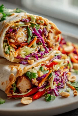 Thai Chicken Wrap mit knusprigem Asian Slaw – Lecker & Frisch!